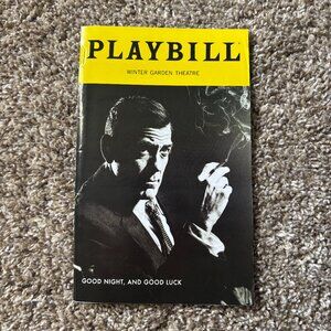 GOOD NIGHT AND GOOD LUCK Playbill GEORGE CLOONEY BROADWAY DEBUT